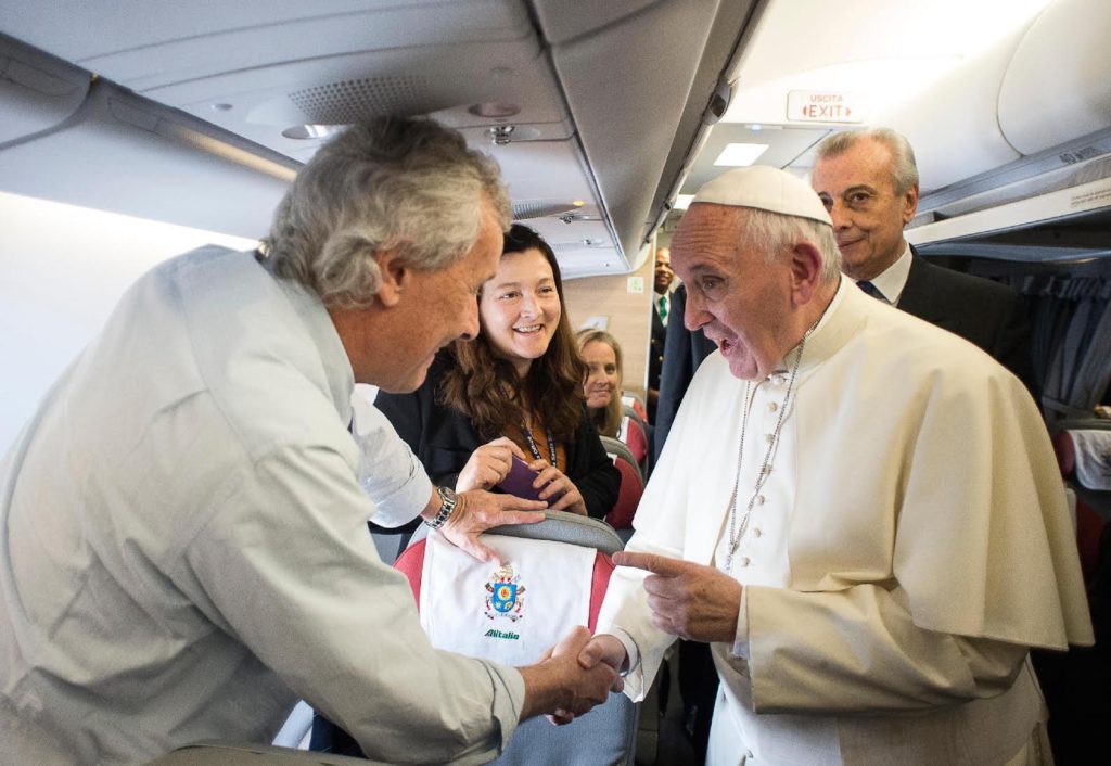 Papal flight Pope Francis malaria warning
