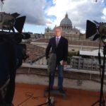 Reporting live for CBS This Morningwth a view of St Peter's Basilica